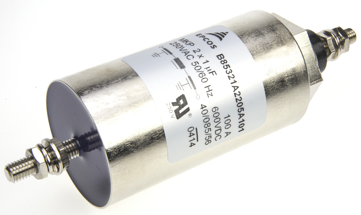 EPCOS B85321, Feedthrough Capacitor250 V ac, 600V dc, Screw Mount