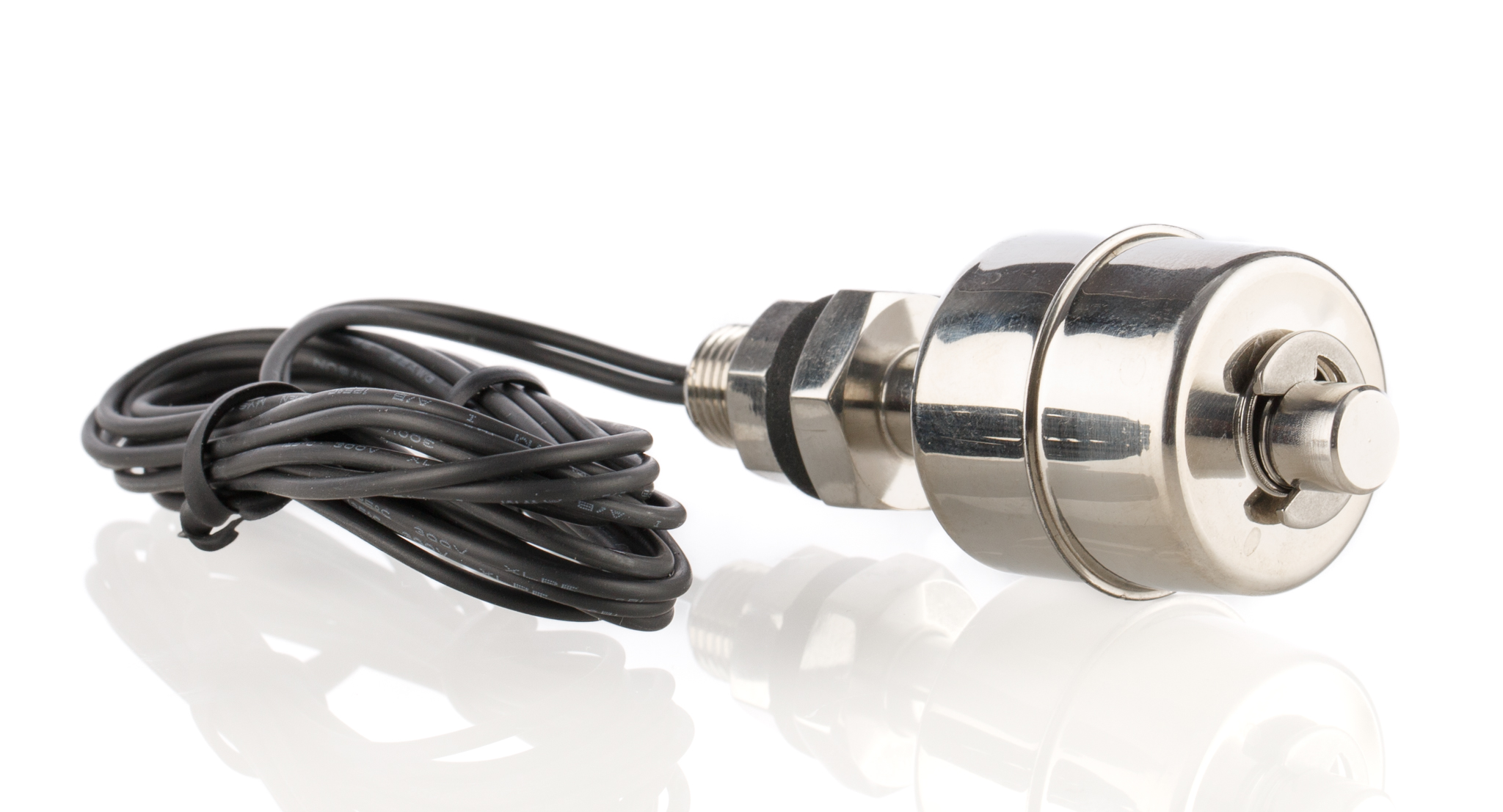 RS PRO Vertical Stainless Steel Float Switch, Float, 300mm Cable, Direct Load, 300V ac Max, 300V dc Max