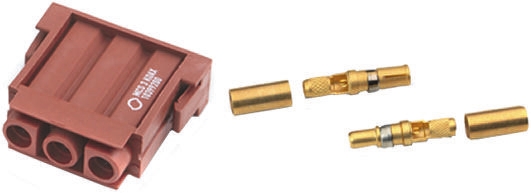 EPIC Heavy Duty Power Connector Module, Male, MC Coax, MCS Series, 3 Contacts