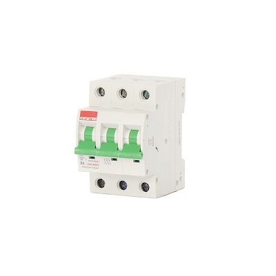 Contactum MCB, 3P, 6A Curve B, 415V AC, 10 kA Breaking Capacity