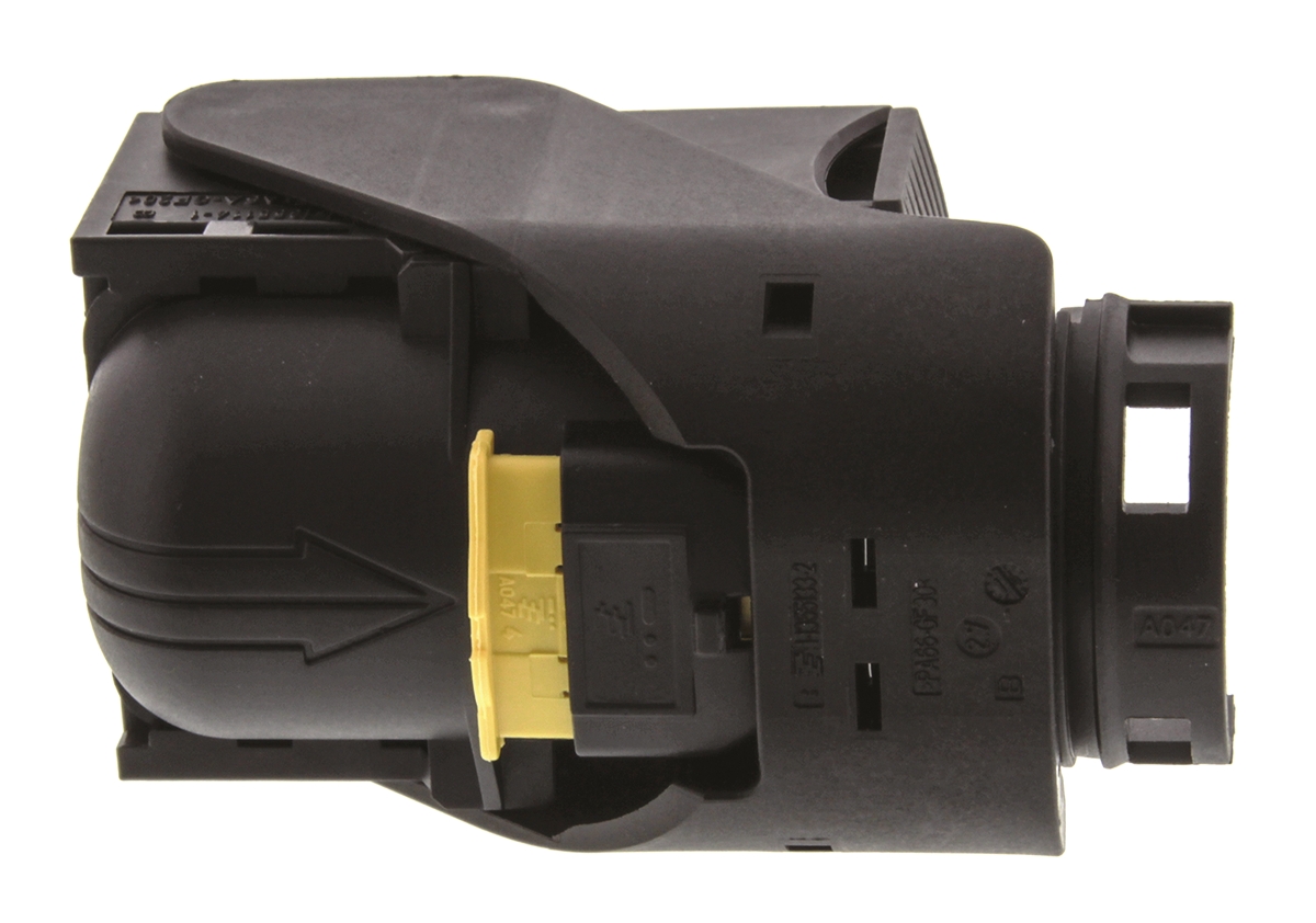 TE Connectivity, Micro Quadlok System Automotive Connector Socket Black, Brown Cable Mount 60 Way 284742-1