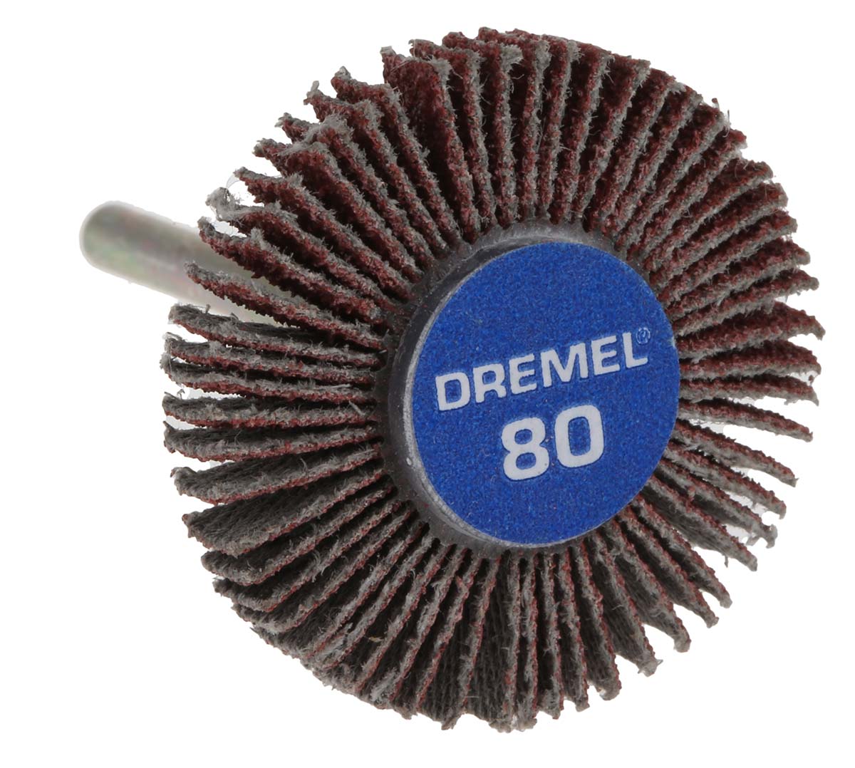 Dremel Aluminium Oxide Flap Wheel, 28.6mm Diameter, P80 Grit, Coarse