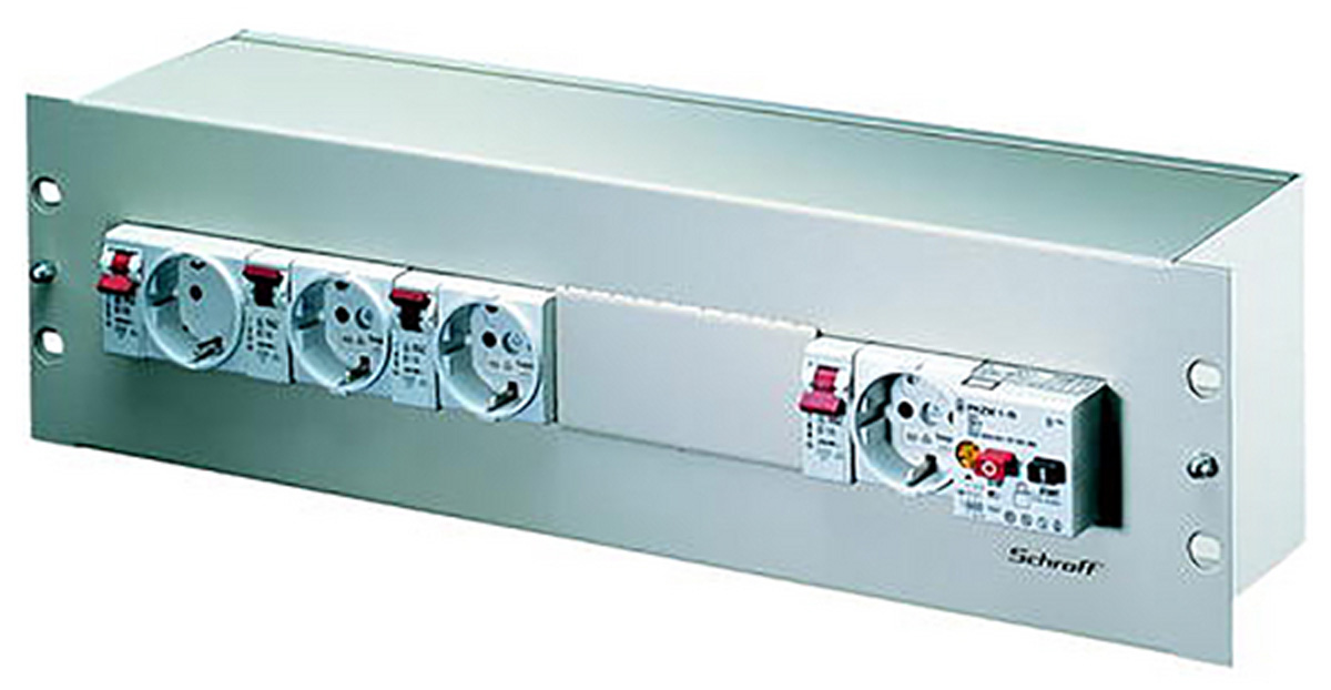 nVent SCHROFF Distribution Box 19 Inch Power Box for Use with 19-Inch Cabinet, 3U