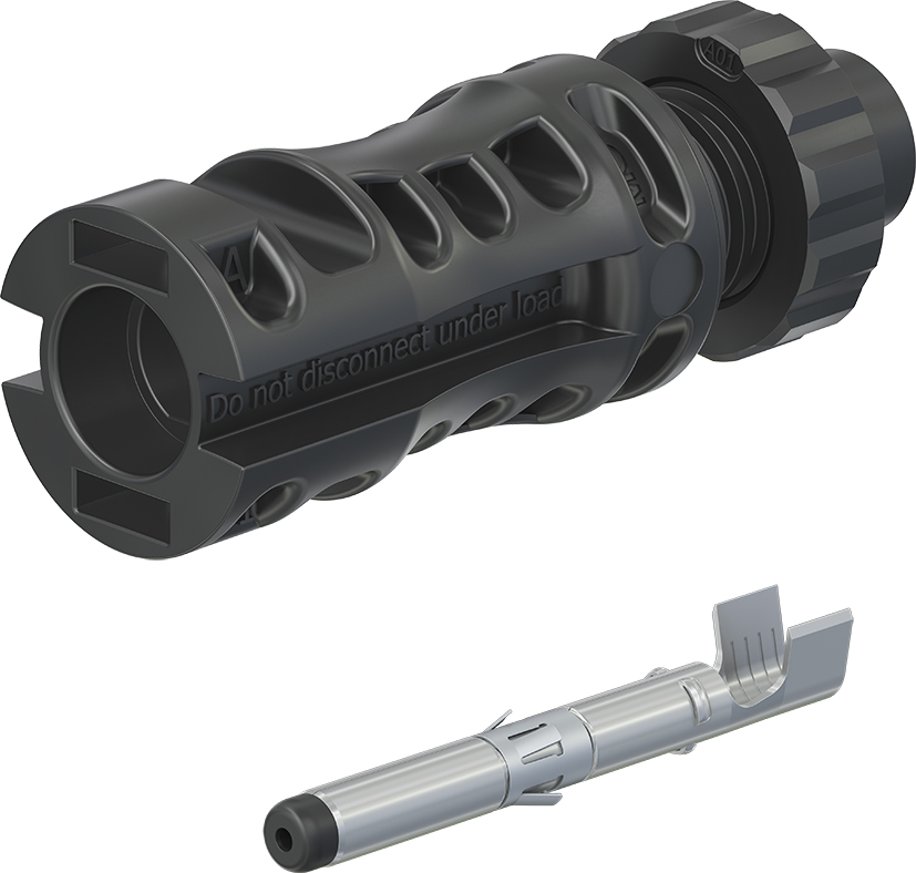 Staubli MC4-Evo 2 Series, Male, Panel Mount Solar Connector, Cable CSA, 4mm², Rated At 42A, 1.5 kV PV-ADS4