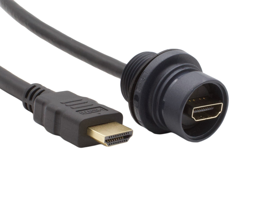 BulginPXP6062, 1m Female HDMI to Male 1 mm Plug Ultra High Speed