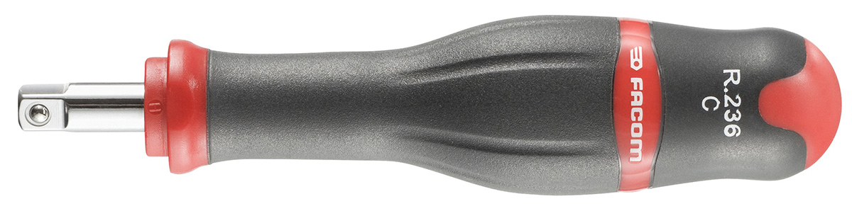 Facom Square Nut Driver, 1/4 in Tip, 130 mm Overall