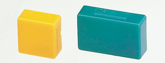 Indicator Lens Square Style, Black, 20.5mm Long