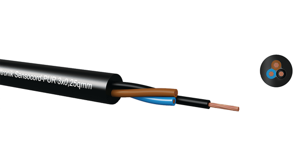 Kabeltronik SENSOCORD Series Multicore Industrial Cable, 4 Cores, 0.34 mm², 22 AWG, 100m, Unshielded Shield, Multicore