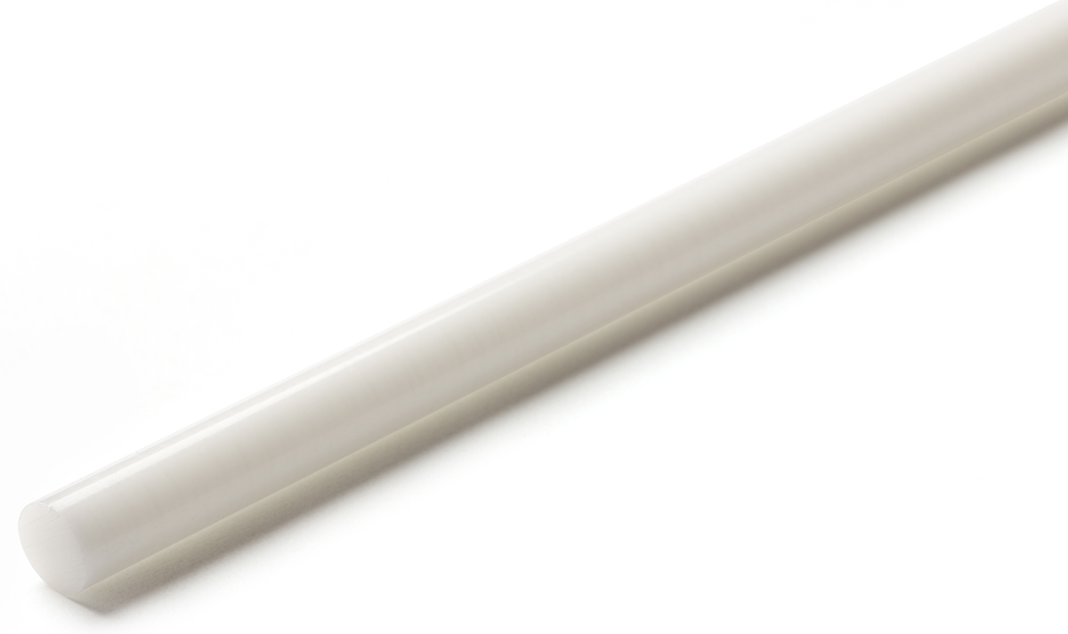 RS PRO White Acetal Rod, 1m x 25mm Diameter