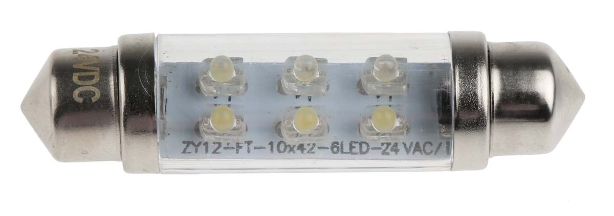 JKL Components LED Car Bulb, White, Festoon shape