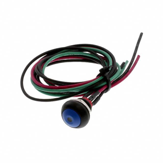 TE Connectivity PB6 Series Illuminated Push Button Switch, (On)-Off, Panel Mount, SPST - NO, Blue LED, 50 V dc, 125V