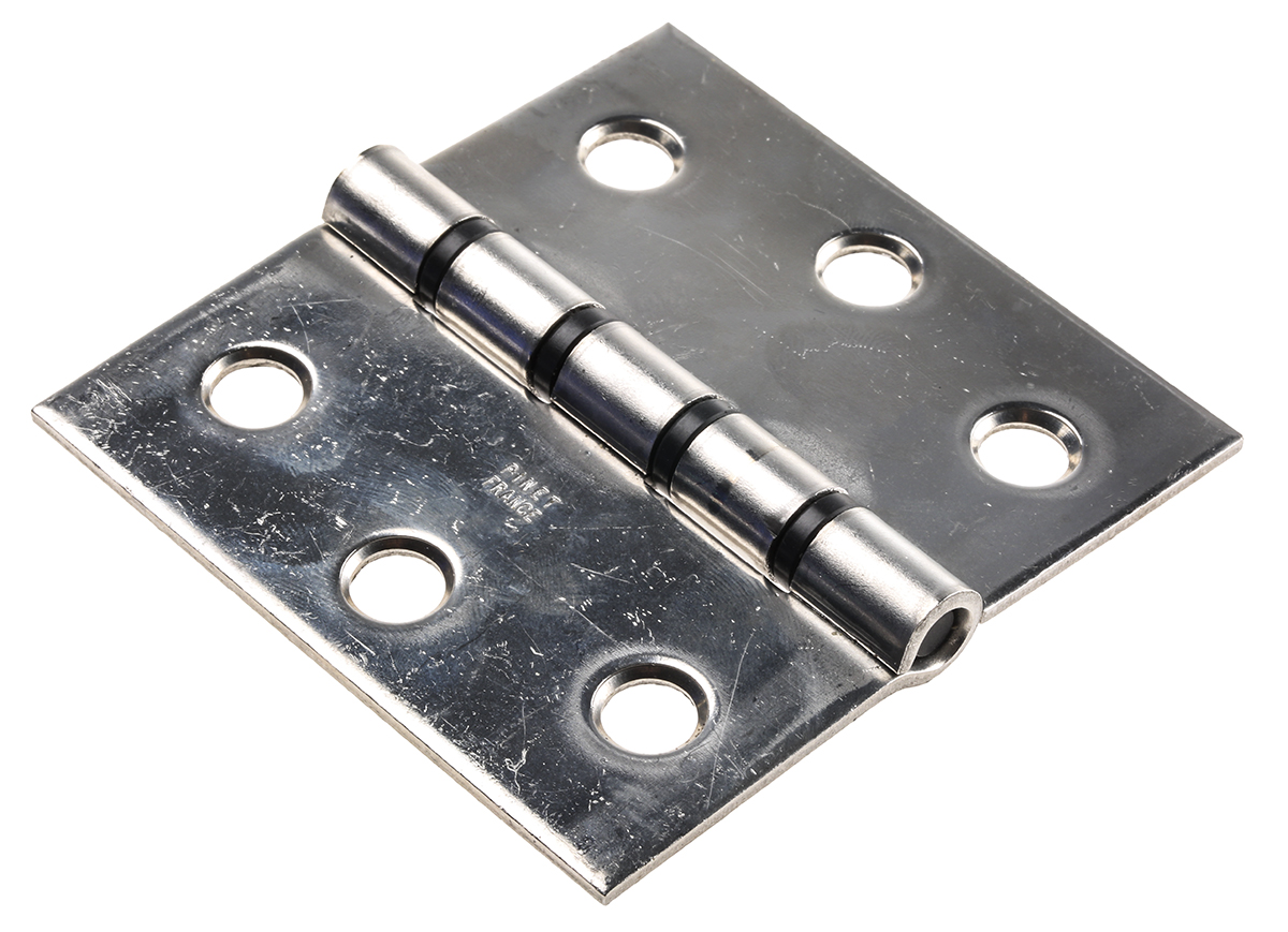 Pinet Stainless Steel Butt Hinge, Screw Fixing, 75mm x 80mm x 2mm