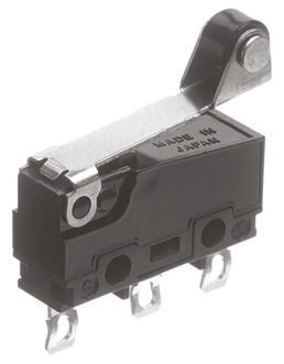 Panasonic Roller Lever Micro Switch, Solder Terminal, 100 mA @ 30 V dc, SP-CO
