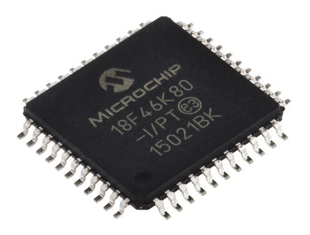 Microchip, 8 bit PIC, PIC18F66K80 Microcontroller, 64 MHz, 64kB FLASH, 44-Pin TQFP