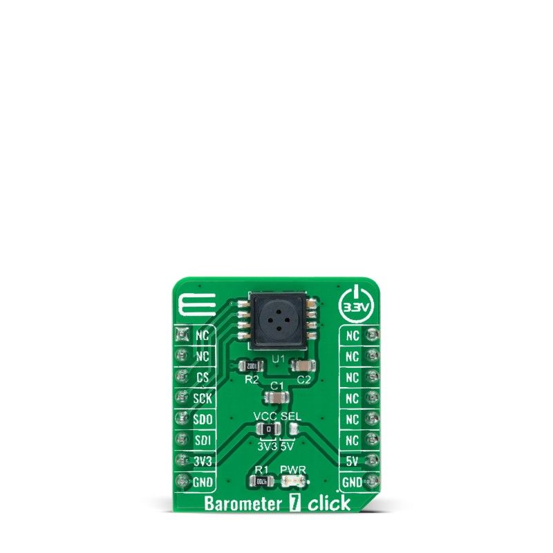 MikroElektronika Barometer 7 Click Barometric Pressure Sensor Add On Board for KP264XTMA1 mikroBUS Socket