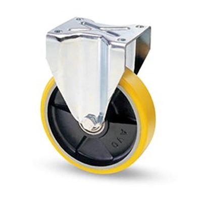 RS PRO Fixed Castor Wheel, 250kg Capacity, 100mm Wheel