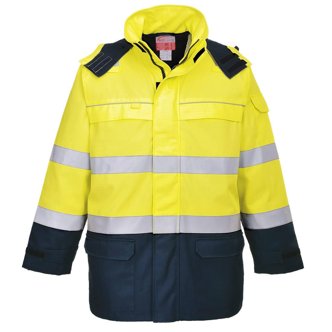 Portwest FR79 Yellow/Navy Unisex Hi Vis Jacket, M