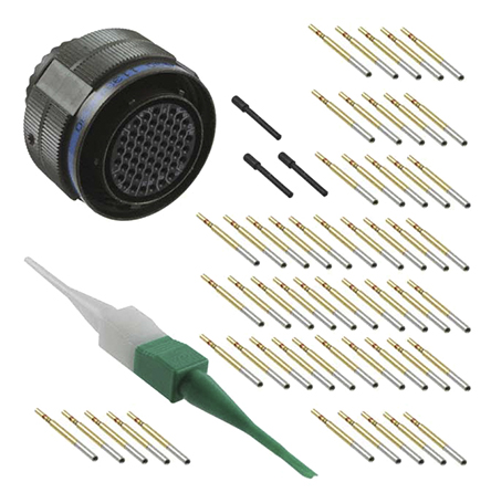 Amphenol Limited, D38999 55 Way Free Hanging MIL Spec Circular Connector PlugGreen, Socket Contacts,Shell Size 17,