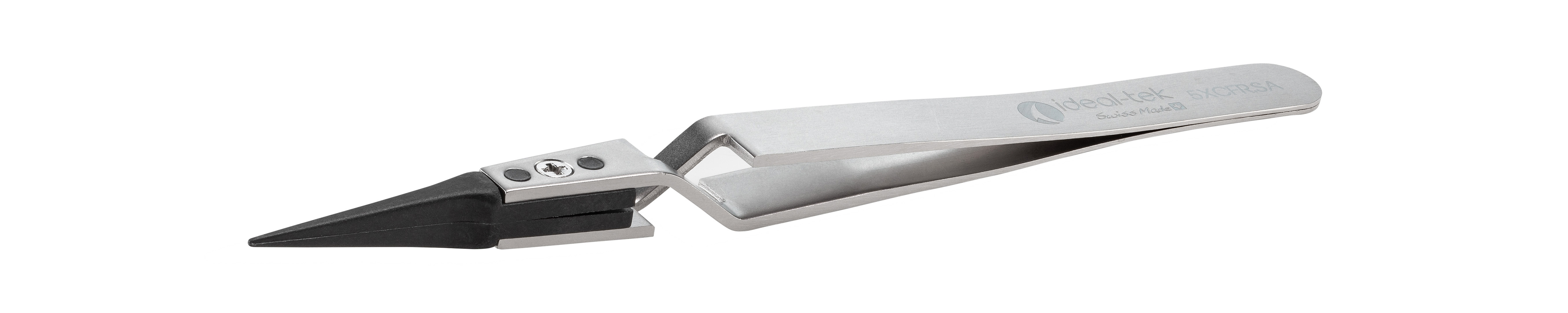 ideal-tek 130 mm, PA66/CF30 (Tip), Stainless Steel (Body), ESD Tweezers