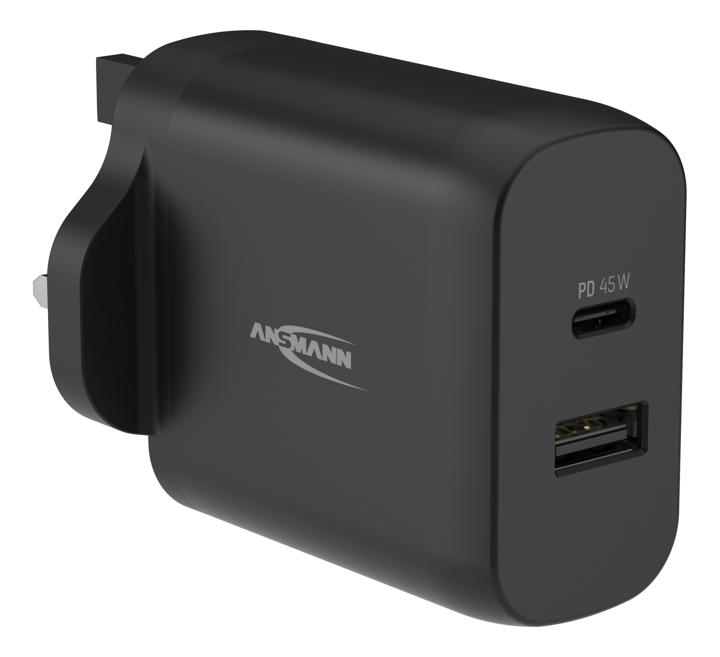 Ansmann 45W USB Adapter AC/DC Adapter 5 → 20V dc Output, 2.4 → 3A Output