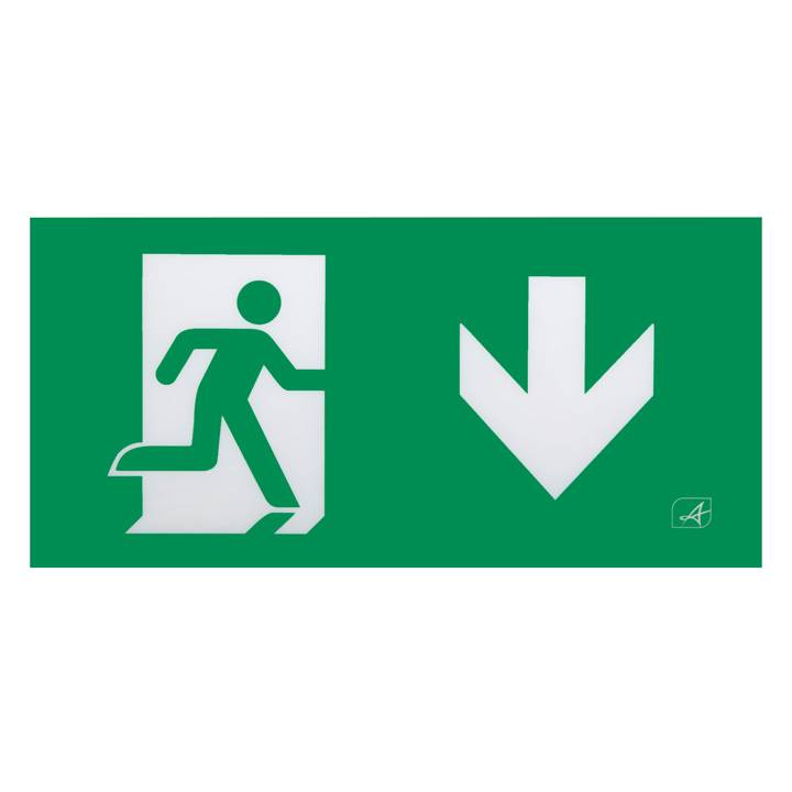 Polycarbonate Emergency Exit Down Exit Sign