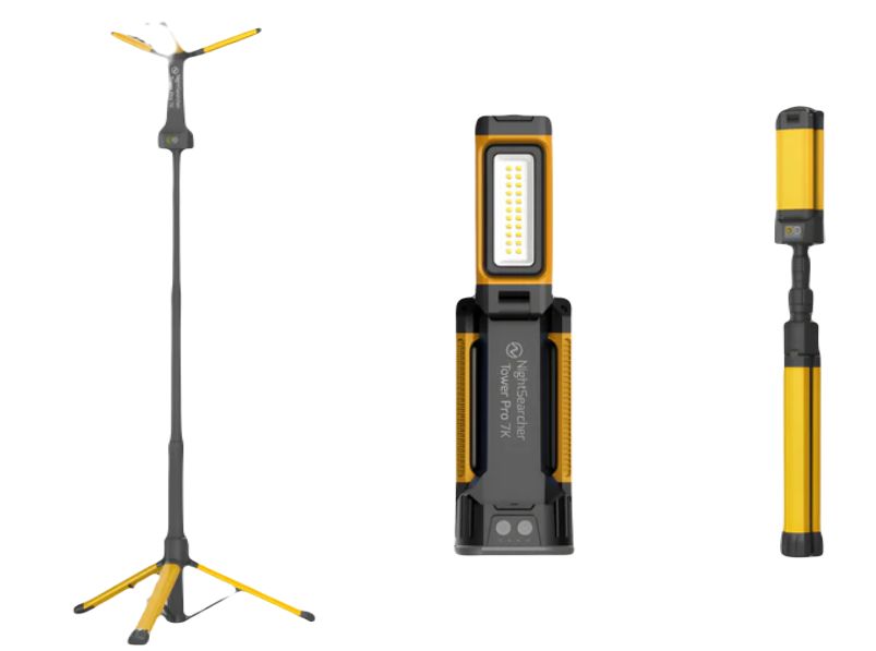 Nightsearcher Rechargeable LED Work Light, 7000 lumens, AC Plug Plug, 7.4 V, IP54