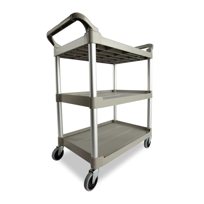 Rubbermaid Commercial Products 3 Shelf Cart Trolley, 854.2 x 473.2mm, 200lb Load
