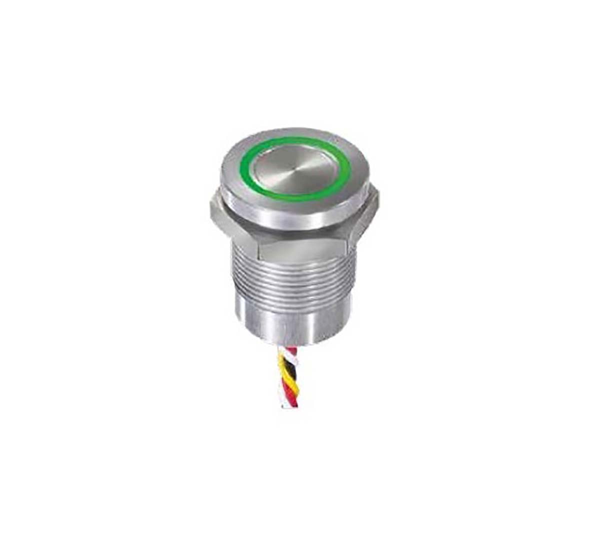 APEM Capacitive Switch Momentary,Illuminated, Green, Red, NPN, IP68, IP69K