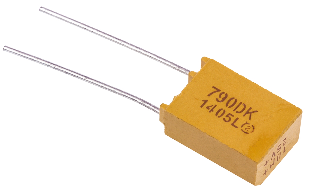 Vishay 10μF MnO2 Tantalum Capacitor 25V dc, 790D Series