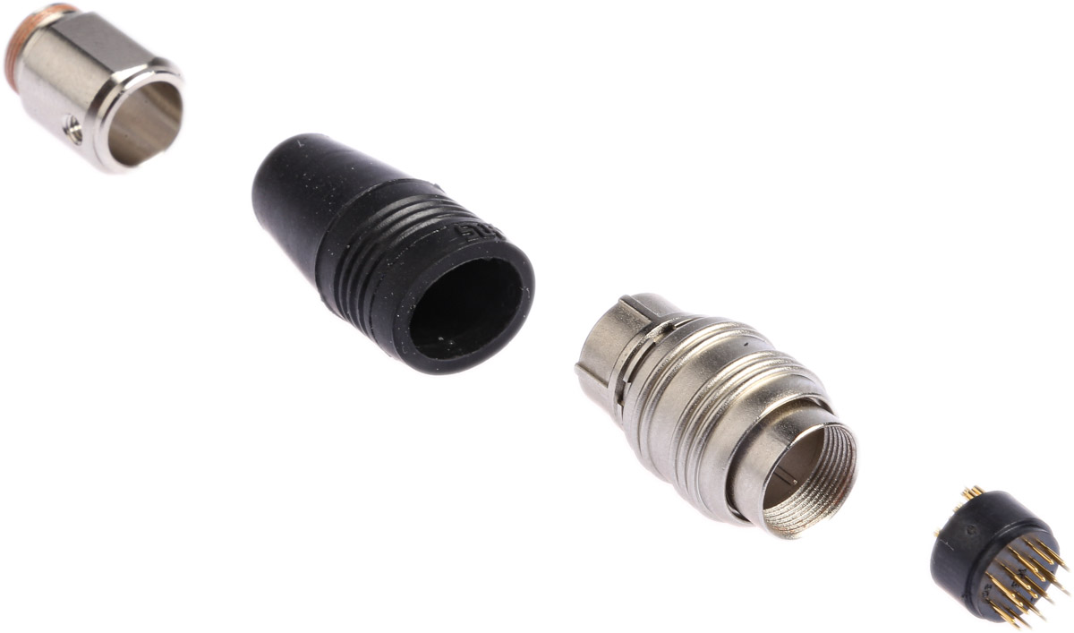 Hirose Circular Connector, 20 Contacts, Cable, Micro Connector, Plug, Male, HR25 Series