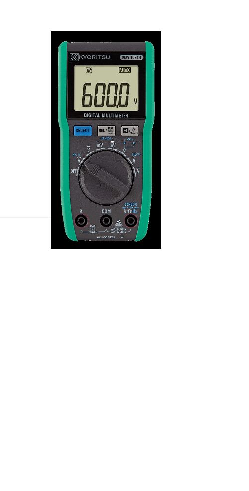 Kyoritsu Handheld Digital Multimeter, True RMS, 10A ac Max, 10A dc Max, 600V ac Max