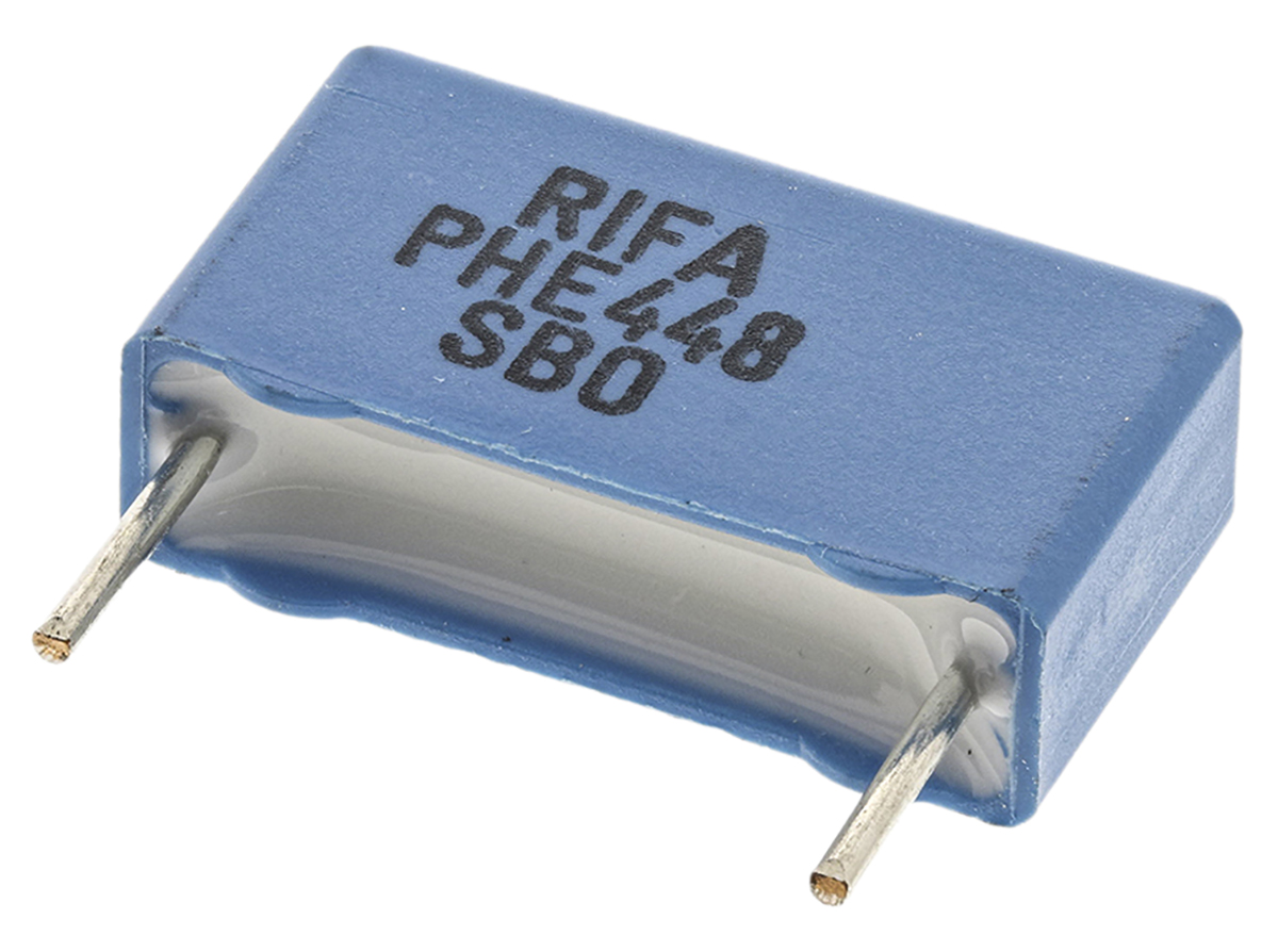 KEMET PHE448 Polypropylene Film Capacitor, 2 kV dc, 700 V ac, ±5%, 470pF, Through Hole
