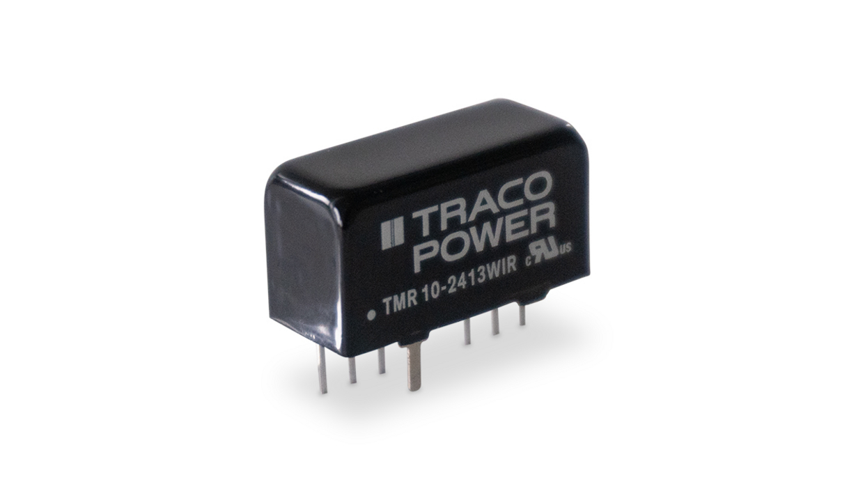 TRACOPOWER TMR 10WIR DC-DC Converter, 15V dc/ 670mA Output, 18 → 75 V dc Input, 10W, PCB Mount, +75°C Max Temp