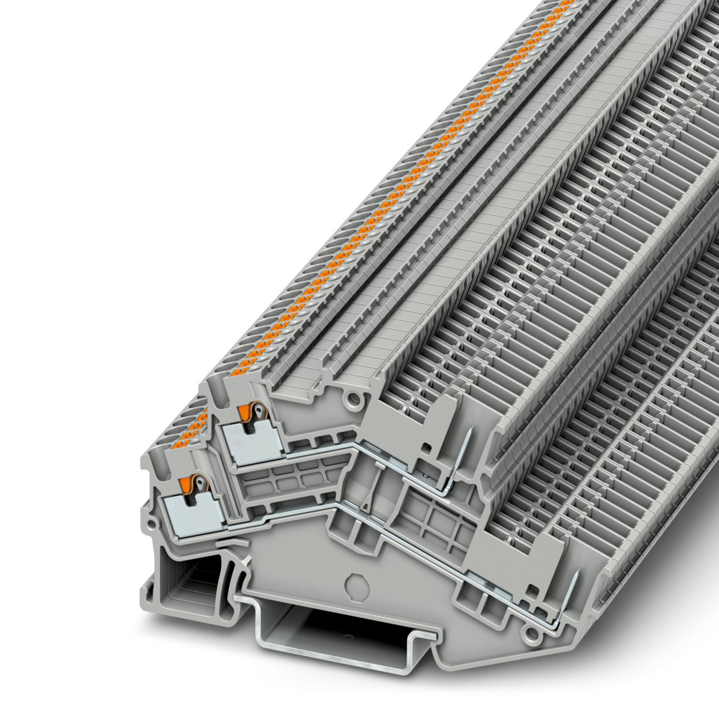 Phoenix Contact 3214495 PTTBS 1.5/S/2P Series Grey, Double-Level, Plug In Termination
