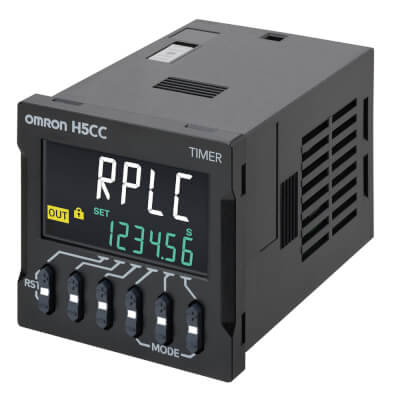 Omron H5CC Series Flush Mount Timer Relay, 12 → 48V, 0.001s → 999999h, 2-Function, SPDT