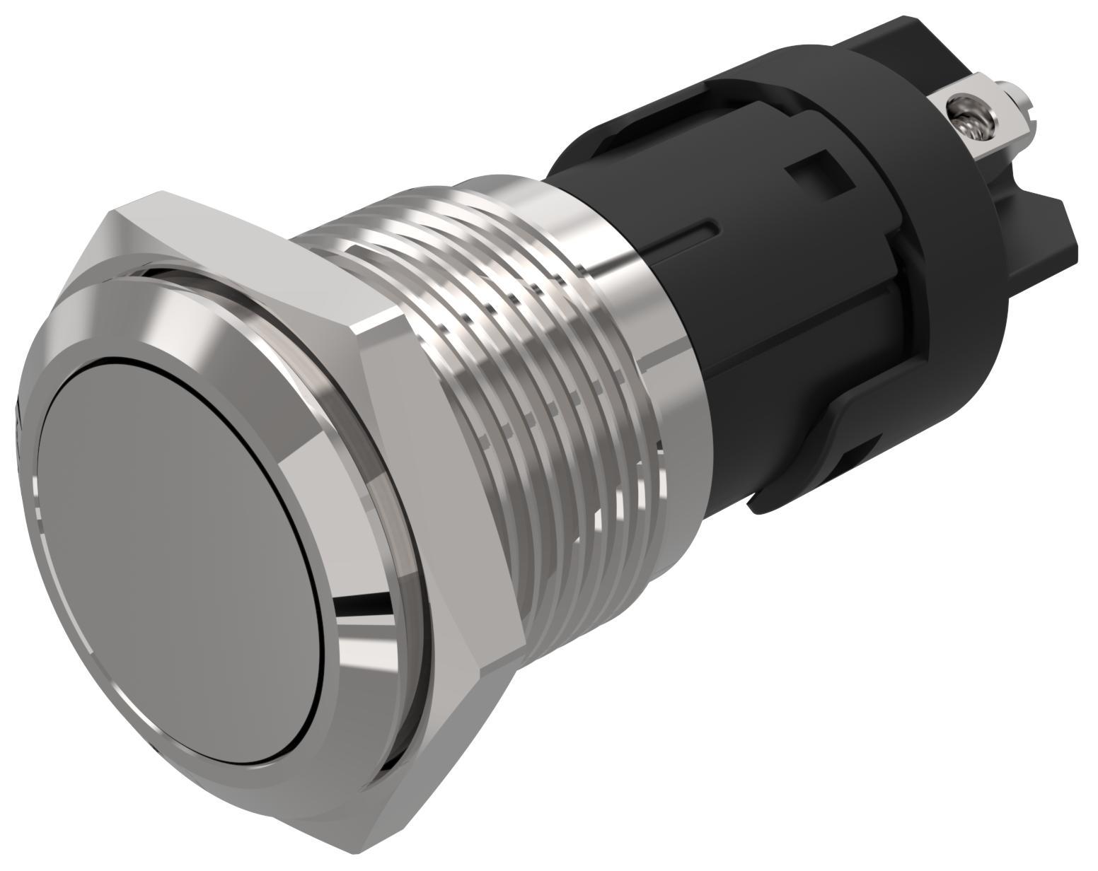 EAO 82 Series Push Button Switch, Momentary, Panel Mount, 16mm Cutout, SPDT, 240V, IP65, IP67