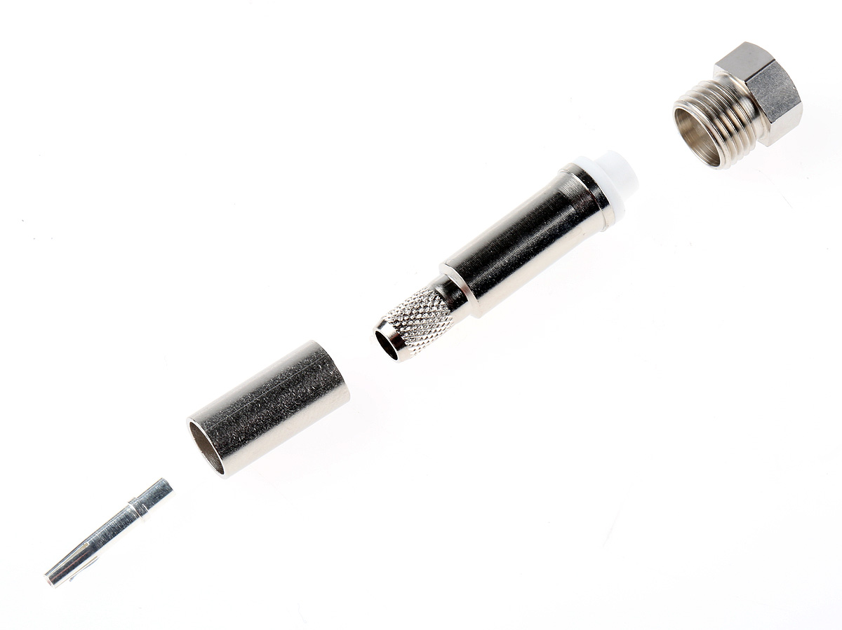 Telegartner, Jack Cable Mount FME Connector, 50Ω, Crimp Termination, Straight Body