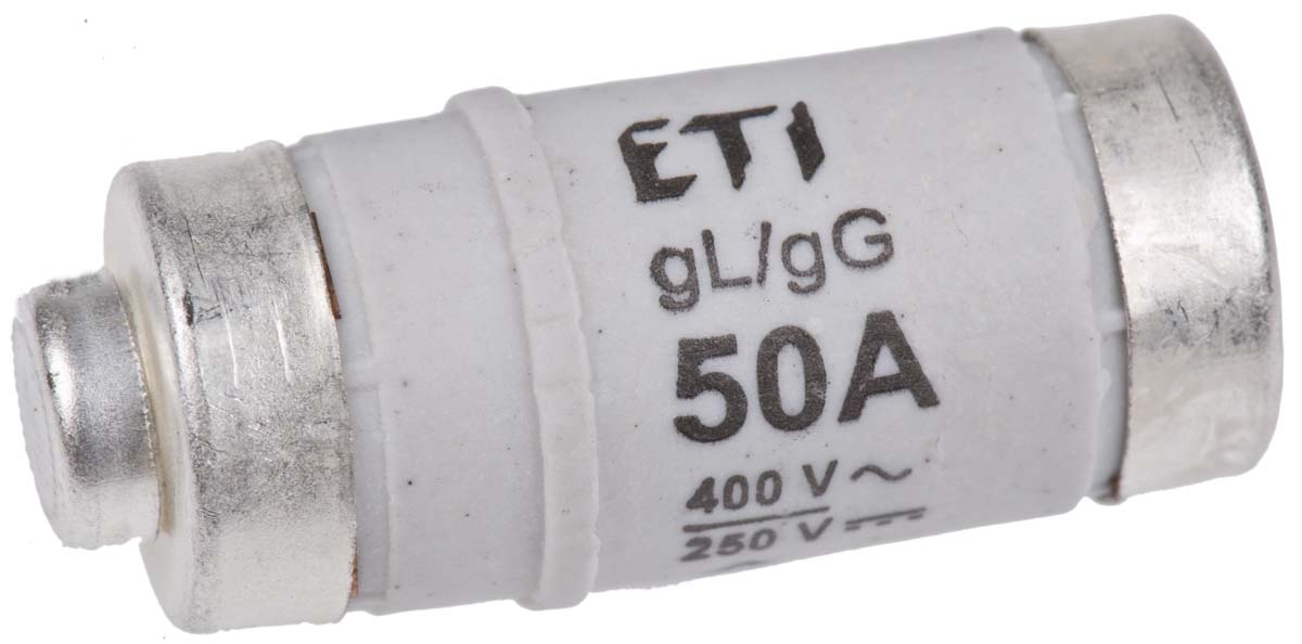 ETI 50A D02 Neozed Fuse, E18 Thread Size, gG, 400V ac