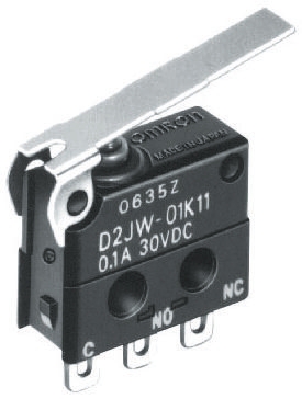 Omron Hinge Lever Micro Switch, Solder Terminal, 100 mA @ 30 V dc, SPDT, IP67