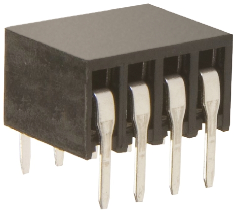 HARWIN Right Angle Through Hole Mount PCB Socket, 8-Contact, 2-Row, 2.54mm Pitch, Solder Termination