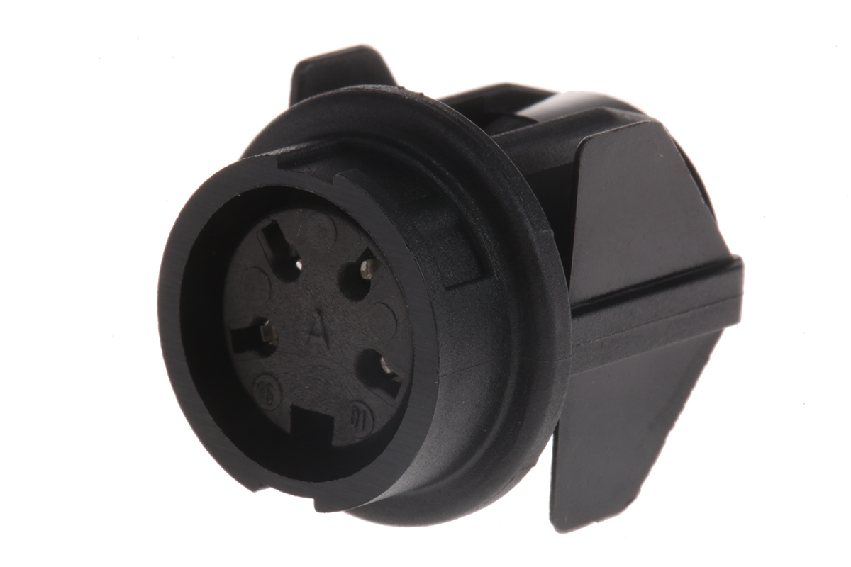 Amphenol Industrial Circular Connector, 4 Contacts, Panel, M16 Connector, Socket, Female, IP40, signalmate C091 Series
