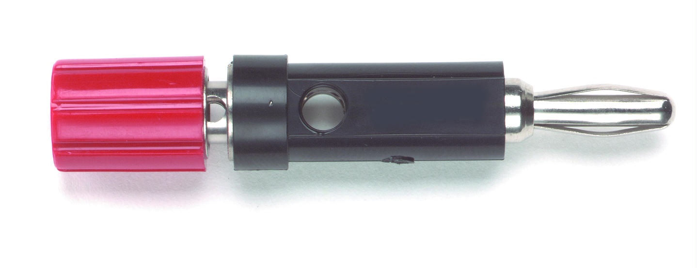 Pomona Red Test Connector Adapter With Brass contacts and Nickel Plated - Socket Size: 4mm