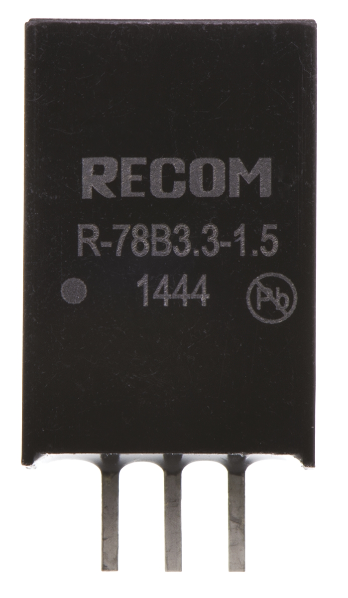 Recom Switching Regulator, Through Hole, 3.3V dc Output Voltage, 4.75 → 18V dc Input Voltage, 1.5A Output