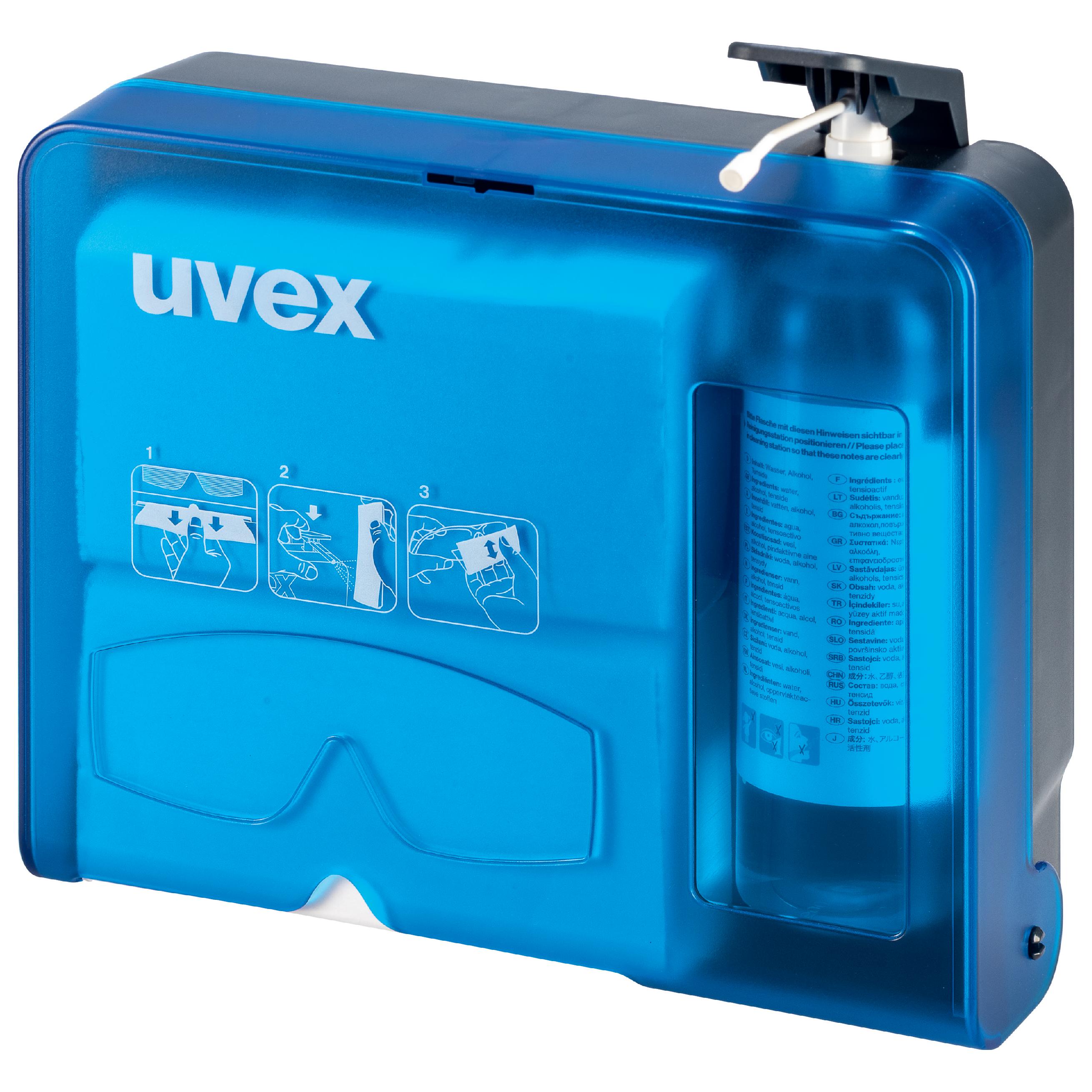 uvex 9970005 Cleaning Station 500 ml, 700wipes