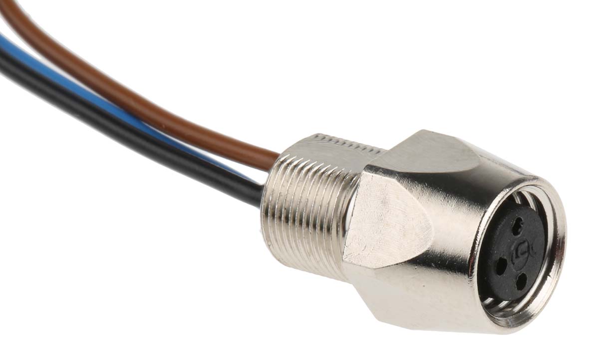 Hirschmann Female 3 way Receptacle to Free End Sensor Actuator Cable, 0.5 m
