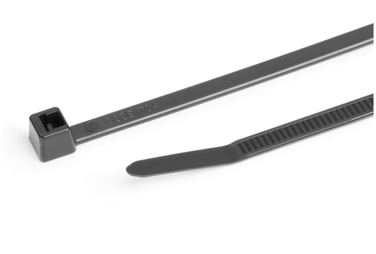 HellermannTyton Cable Ties, Inside Serrated, 150mm x 3.5 mm, Black Polyamide, Pk-100