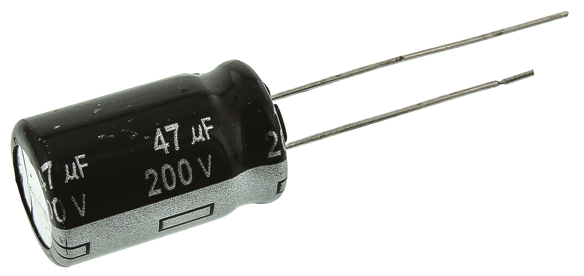 Panasonic 47μF Aluminium Electrolytic Capacitor 200V dc, Radial, Through Hole - ECA2DHG470