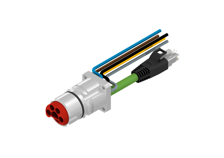 CONEC Connector, 9 Contacts, Panel, B23 Connector, Socket, Male/Female, IP67, 58-22 Series