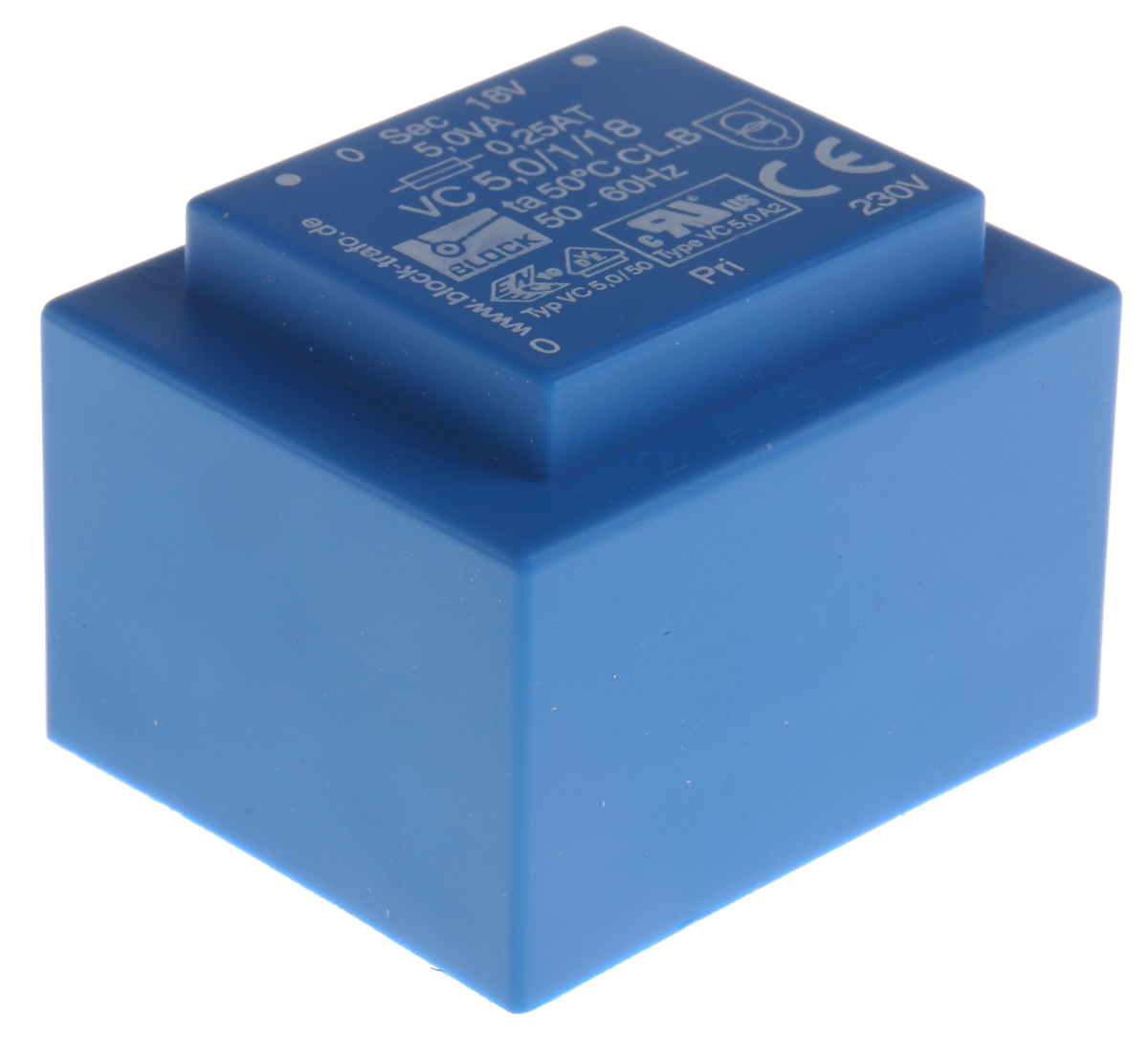 Block 18V ac 1 Output Through Hole PCB Transformer, 5VA