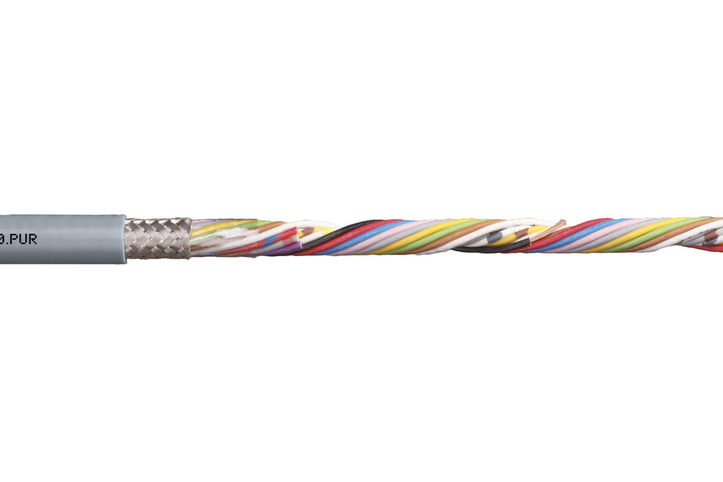 Igus chainflex CF240.PUR Data Cable, 7 Cores 0.34 mm² 22 AWG, Screened, 25 m, Grey Thermoplastic Elastomer Sheath